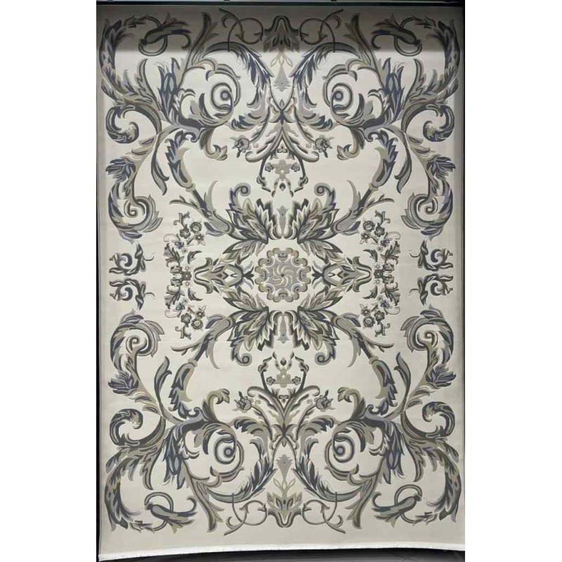 سجاد تركي اناقة نقش فرنسي J941DC كريم سماوي مقاس 150*220