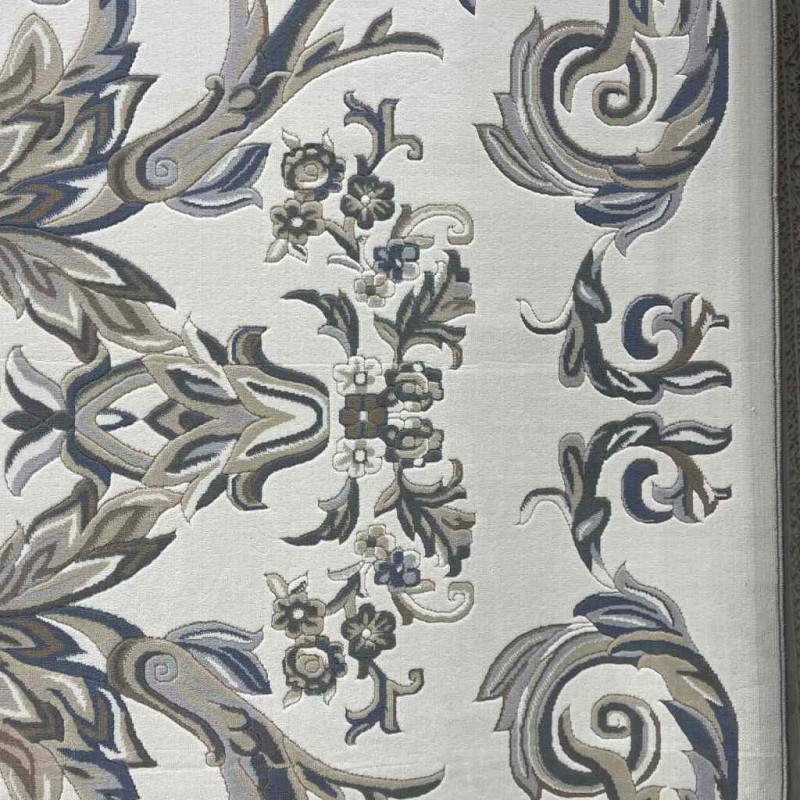 سجاد تركي اناقة نقش فرنسي J941DC كريم سماوي مقاس 150*220