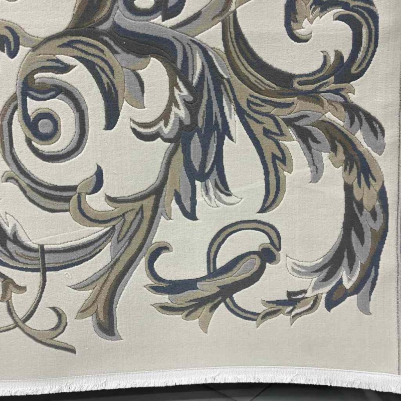 سجاد تركي اناقة نقش فرنسي J941DC كريم سماوي مقاس 150*220