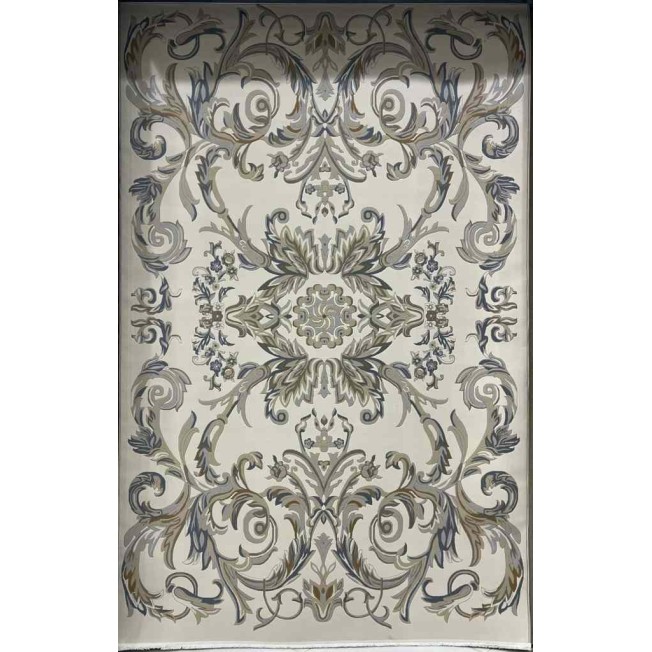 Turkish rug elegant French pattern J941DC cream gray size 250*350