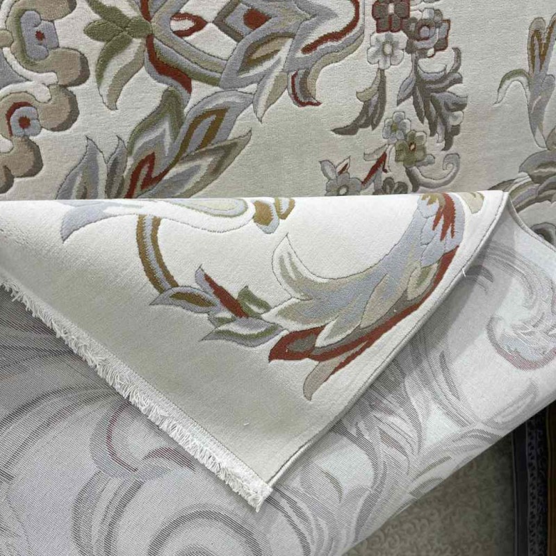 سجاد تركي اناقة نقش فرنسي J941DC كريم مولتي مقاس 150*220