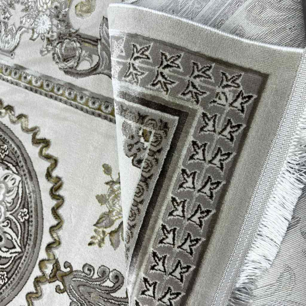 سجاد شرقي اليزا نقش ايراني تركي A6169A بيج غامق كوكين تبلا مقاس 300*400