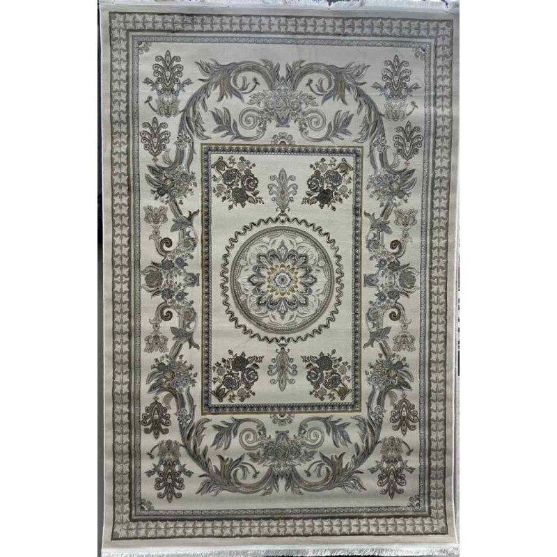 سجاد شرقي اليزا نقش ايراني تركي A6169A بيج ازرق فاتح مقاس 100*300