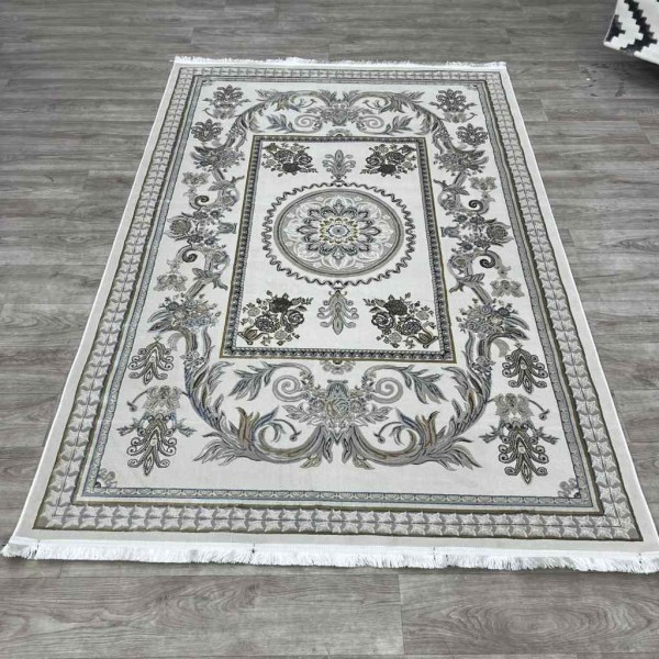 Eliza Oriental Rug Iranian Turkish Pattern A6169A FD Beige Light Blue Size 250*350