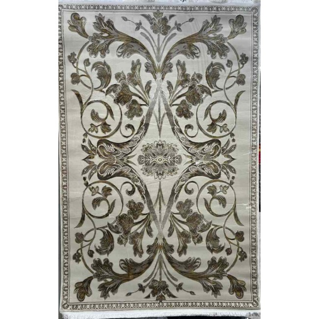 Turkish carpet Eliza French Turkish pattern A6169A Beige Coconut Gold size 150*220