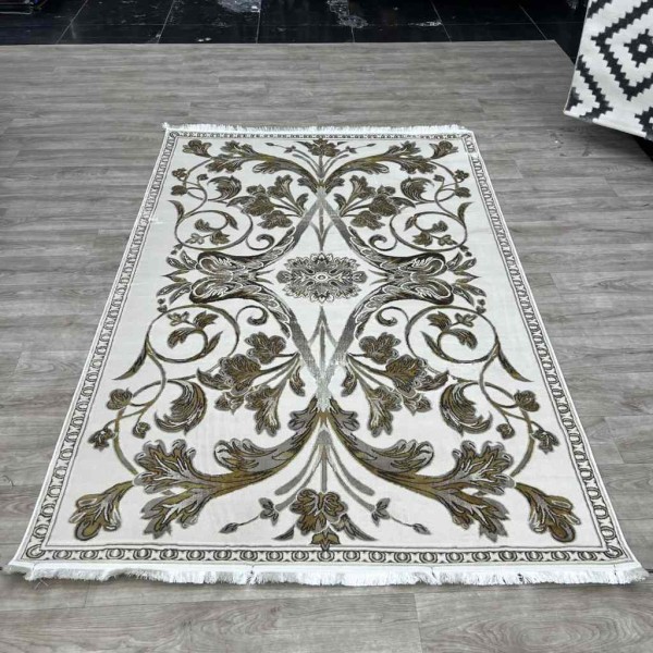 Turkish carpet Eliza French Turkish pattern A6169A Beige Coconut Gold size 300*400