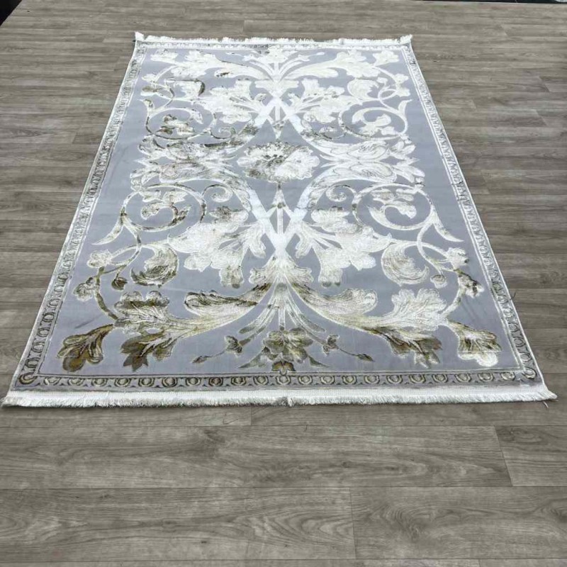 سجاد تركي اليزا نقش فرنسي تركي A6169A رصاصي ذهبي مقاس  150*220