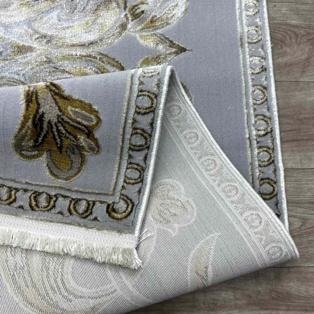 سجاد تركي اليزا نقش فرنسي تركي A6169A رصاصي ذهبي مقاس 80*150 سجاد تركي اليزا نقش فرنسي تركي A6169A رصاصي ذهبي مقاس 80*150