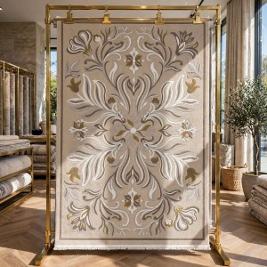 Turkish rug GALA French pattern SRC37A BEIGE BROWN size 400*600