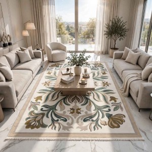 Turkish rug GALA French pattern SRC37A CREAM green size 100x300
