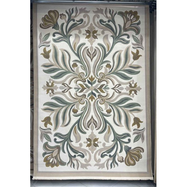 Turkish rug GALA French pattern SRC37A CREAM green size 100x300