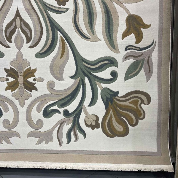 Turkish rug GALA French pattern SRC37A CREAM green size 100x300