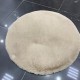 Round fur earring 50 mm d beige