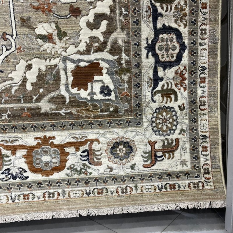 سجاد ليفون بوهيمي تركي M9262 بيج D84929 مقاس 100*200