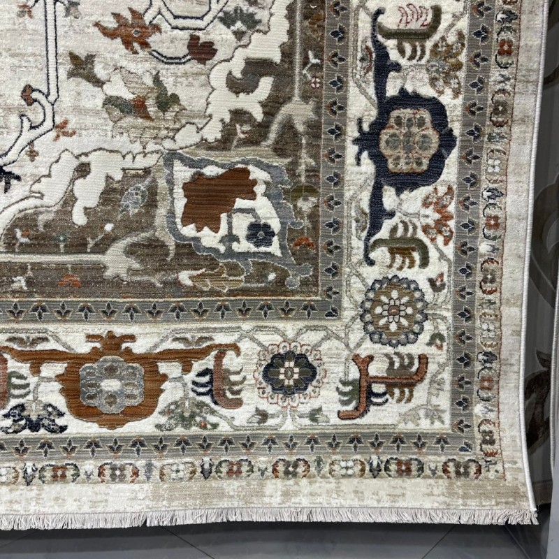 سجاد ليفون بوهيمي تركي M9262 كريم D84424 مقاس 300*400 - سجاد بوهيمي