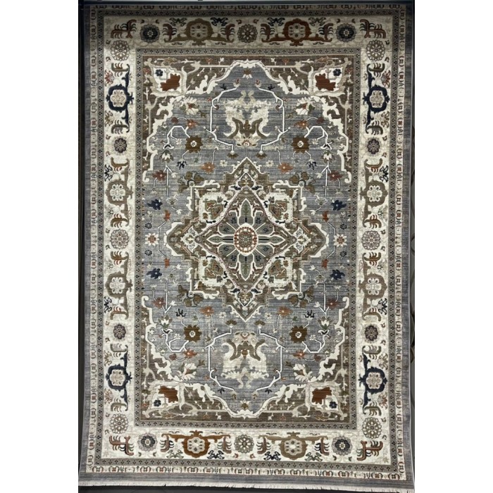 سجاد ليفون بوهيمي تركي M9262 رصاصي D84727 مقاس 100*300 - سجاد بوهيمي