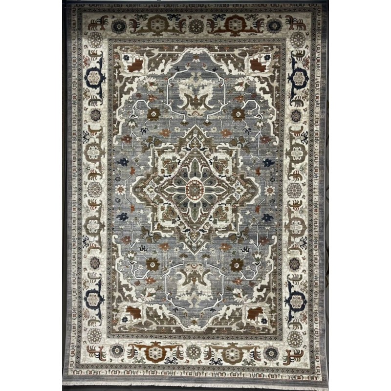 سجاد ليفون بوهيمي تركي M9262 رصاصي D84727 مقاس 100*200 - سجاد بوهيمي