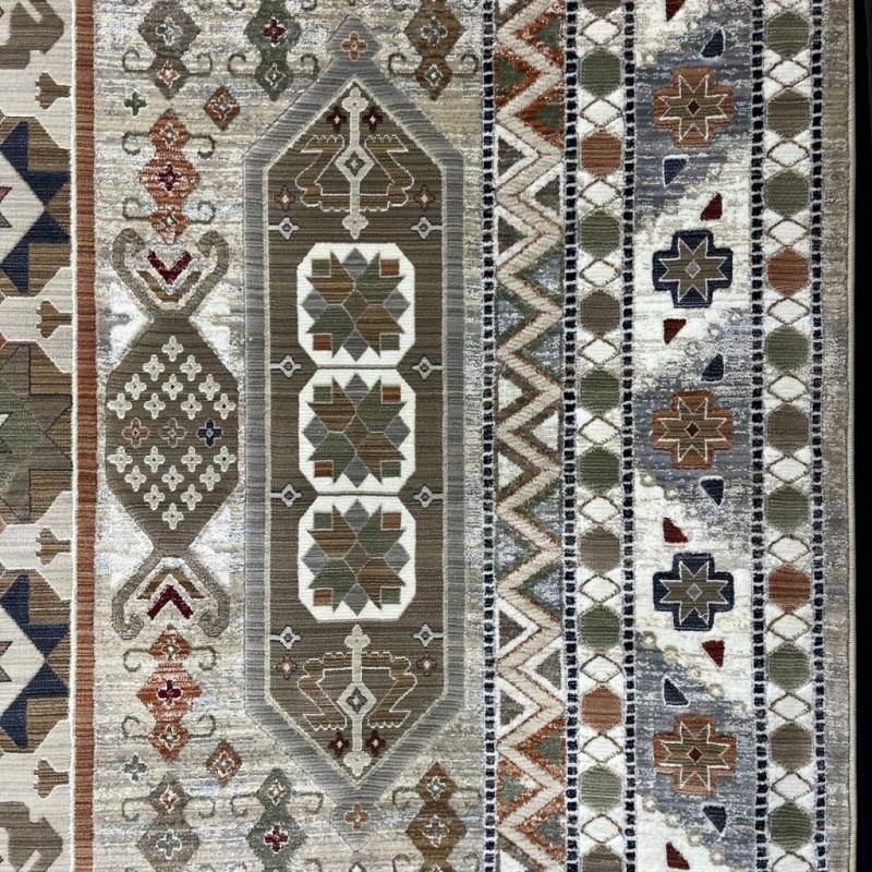 سجاد ليفون بوهيمي تركي L6952 بيج D84949 مقاس 400*500 - سجاد بوهيمي