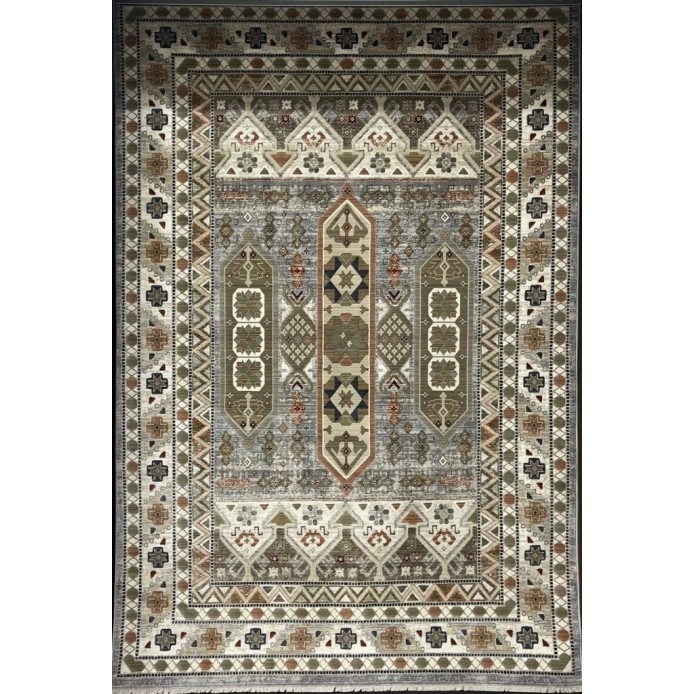 سجاد ليفون بوهيمي تركي L6952 رصاصي D84747 مقاس 100*200 - سجاد بوهيمي