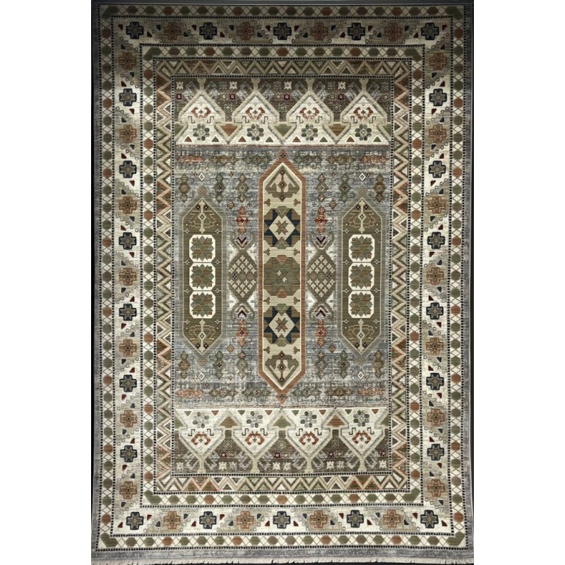 سجاد ليفون بوهيمي تركي L6952 رصاصي D84747 مقاس 80*150 - سجاد بوهيمي