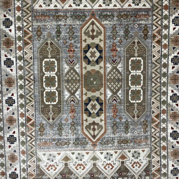 Levon Bohemian Turkish Rug L6952 gray D84747 Size 150*220