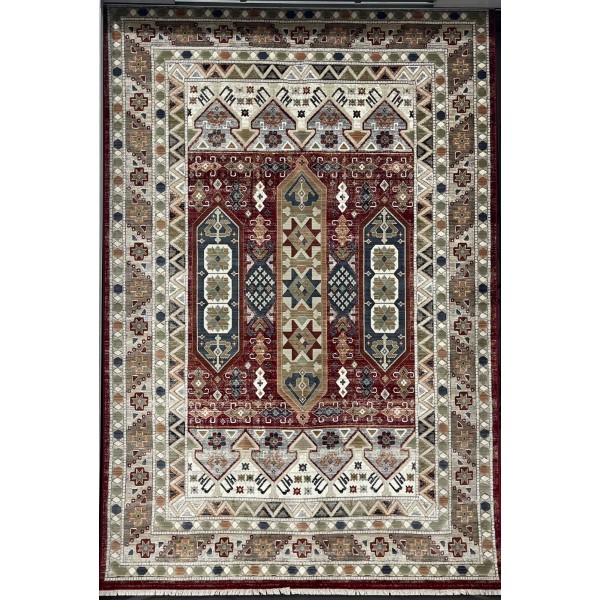 سجاد ليفون بوهيمي تركي L6952 احمر D84X9X مقاس 100*200