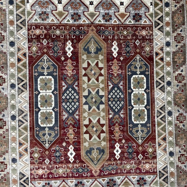 سجاد ليفون بوهيمي تركي L6952 احمر D84X9X مقاس 100*200