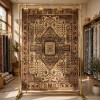 سجاد لونا بوهيمي تركي ODO9A بني مقاس 100*300