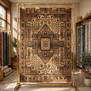 Turkish Luna Bohemian Rug Runner ODO9A BROWN 100x300 cm