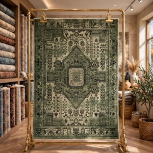 Turkish Luna Bohemian Rug ODO9A GREEN 300x400 cm