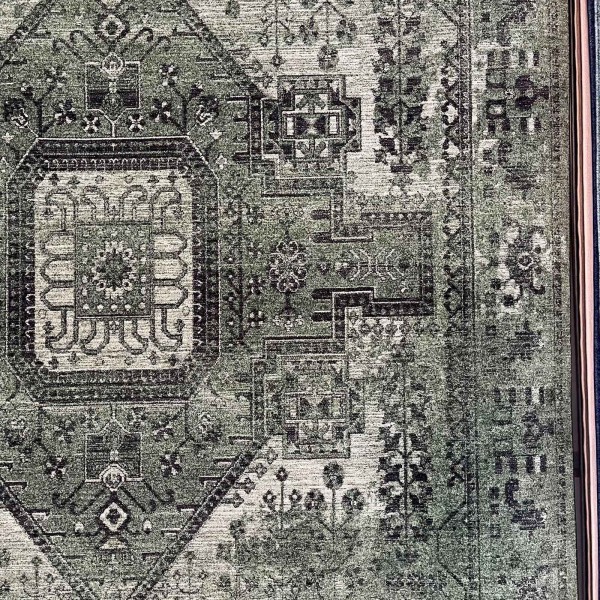 Turkish Luna Bohemian Rug ODO9A GREEN 300x400 cm