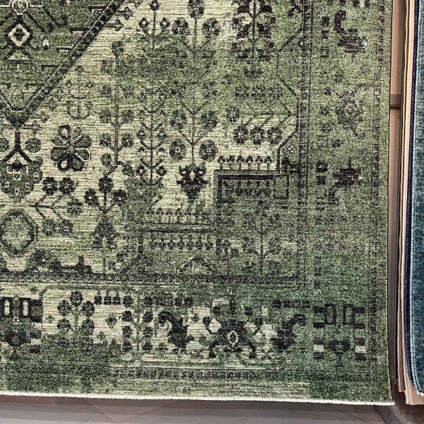 Turkish Luna Bohemian Rug ODO9A GREEN 300x400 cm