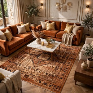 Turkish Luna Bohemian Rug ODO9A ORANGE 200x300 cm