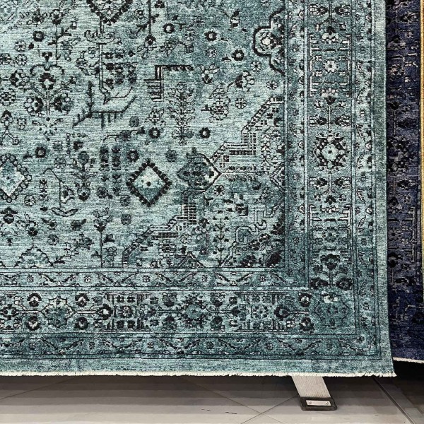 سجاد لونا بوهيمي تركي OE72C اكوا مقاس 100*200