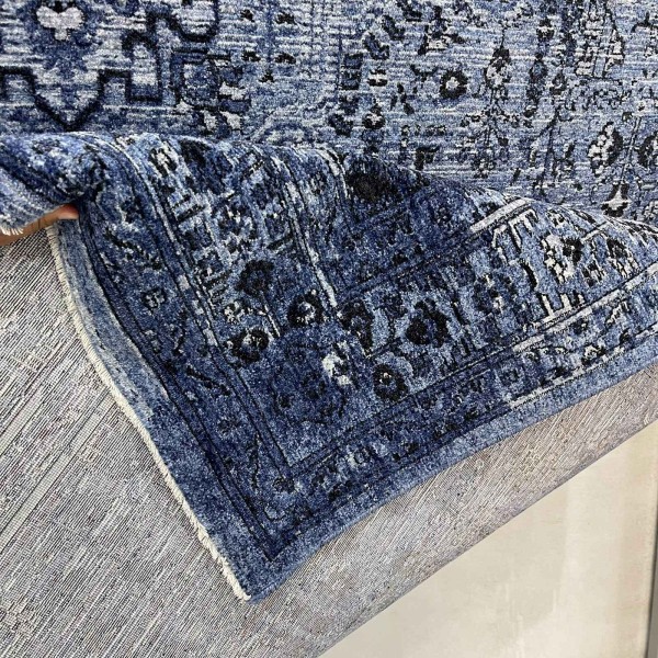 سجاد لونا بوهيمي تركي OE72C سماوي مقاس 100*200