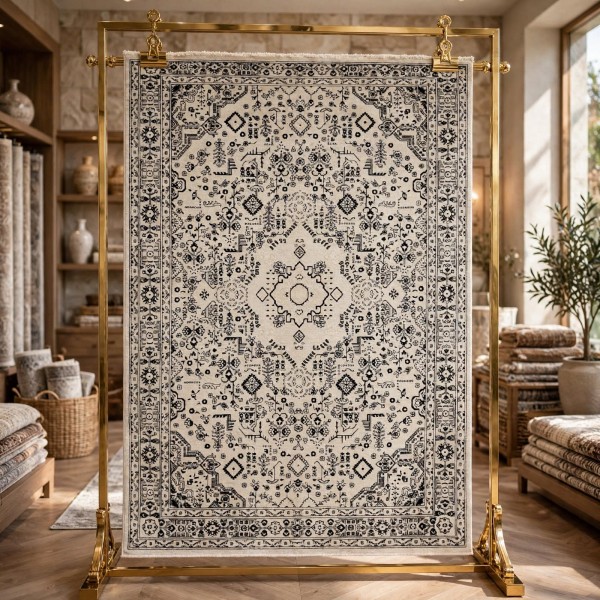 سجاد لونا بوهيمي تركي OE72C كريم مقاس 100*200