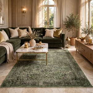 Turkish Luna Bohemian Rug OE72C GREEN 150x220 cm