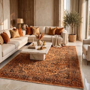 Turkish Luna Bohemian Rug OE72C ORANGE 250x350 cm