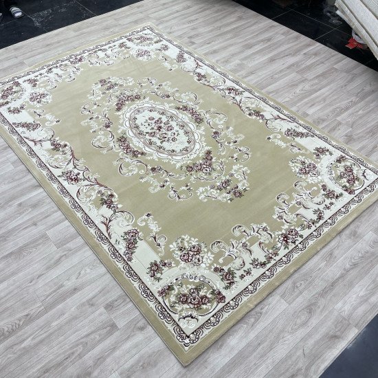 Paris Turkish Carpet 6989C beige Color Size 100*400