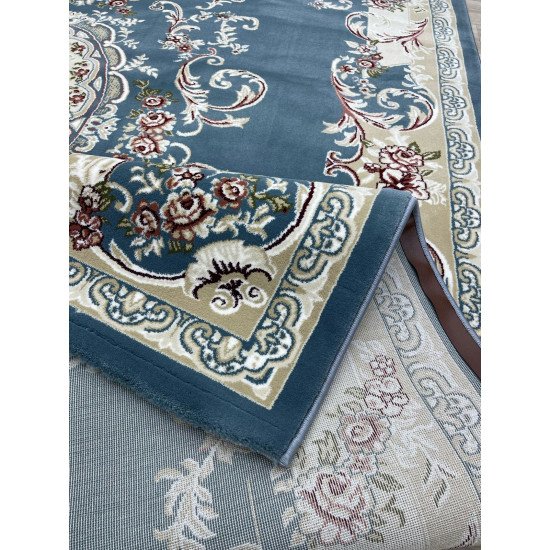 Paris Turkish Carpet 6989C Blue Color Size 100*300