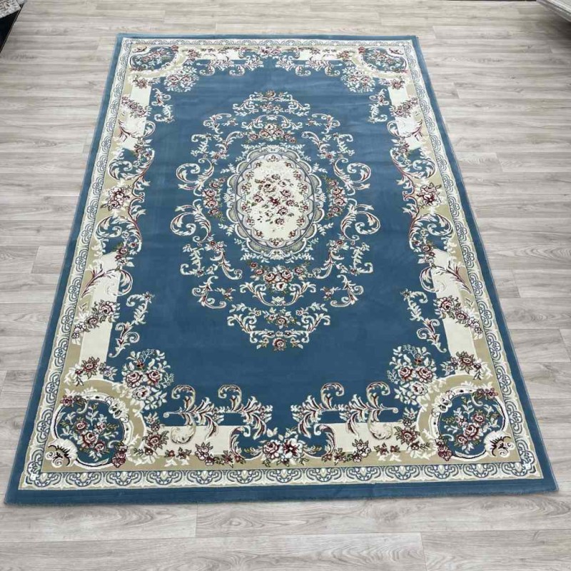 سجاد تركي باريس 6989C لون سماوي مقاس 50*80