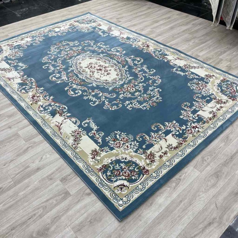 سجاد تركي باريس 6989C لون سماوي مقاس 50*80