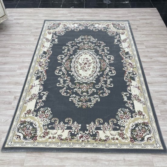 Paris Turkish Carpet 6989C Grey Color Size 50*80