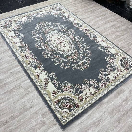 Paris Turkish Carpet 6989C Grey Color Size 50*80