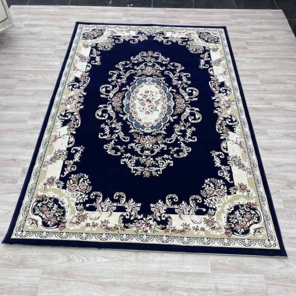 Paris Turkish Carpet 6989C navy Color Size 500*700