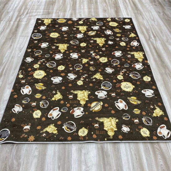 Rubol cafe brown kitchen rug