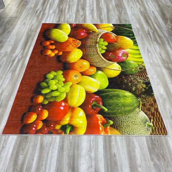 Kitchen rugs mixed fruits