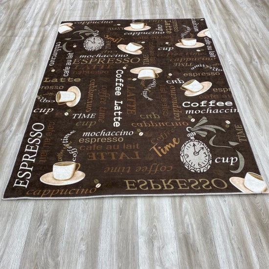 Brown espresso latte kitchen rugs