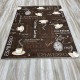 Brown espresso latte kitchen rugs