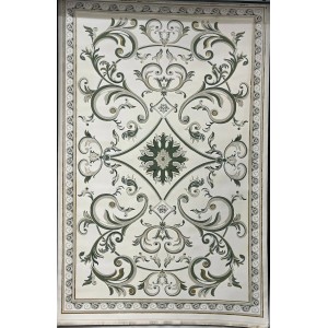 Turkish Safir Rug SRC28A cream green Size 250*350
